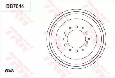 Тормозной барабан TRW DB7044