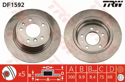 Тормозной диск TRW DF1592