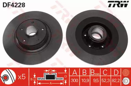Тормозной диск TRW DF4228