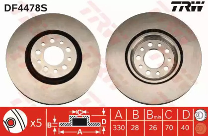 Тормозной диск TRW DF4478S
