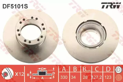 Тормозной диск TRW DF5101S