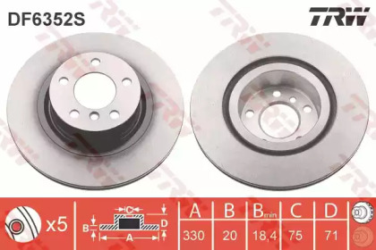 Тормозной диск TRW DF6352S