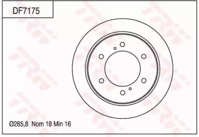 Тормозной диск TRW DF7175