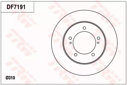 Тормозной диск TRW DF7191