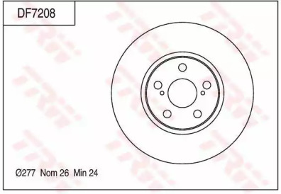 Тормозной диск TRW DF7208S