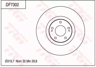 Тормозной диск TRW DF7302