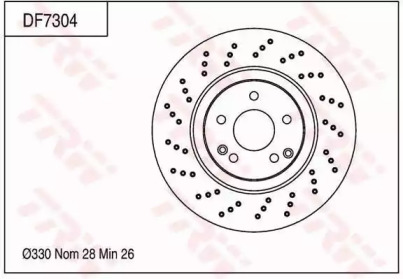 Тормозной диск TRW DF7304