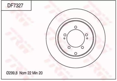 Тормозной диск TRW DF7327