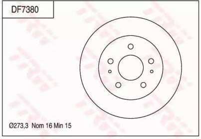 Тормозной диск TRW DF7380