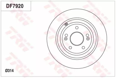 Тормозной диск TRW DF7920