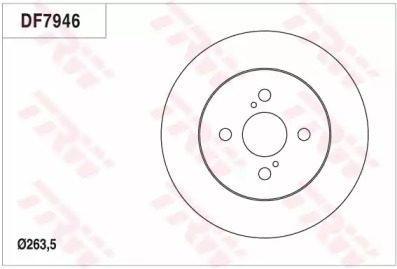 Тормозной диск TRW DF7946
