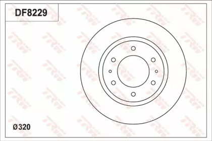 Тормозной диск TRW DF8229