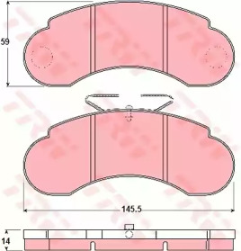 Комплект тормозных колодок, дисковый тормоз TRW GDB1114