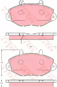 Комплект тормозных колодок, дисковый тормоз TRW GDB1573