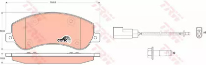 Комплект тормозных колодок, дисковый тормоз TRW GDB1724