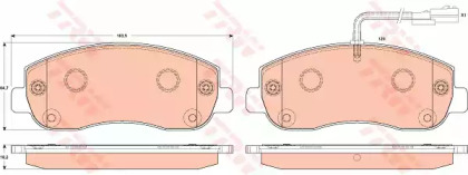 Комплект тормозных колодок, дисковый тормоз TRW GDB1910