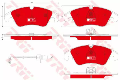 Комплект тормозных колодок, дисковый тормоз TRW GDB1916DTE