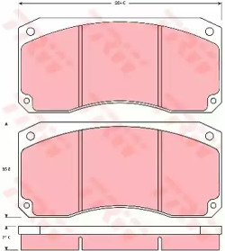 Комплект тормозных колодок, дисковый тормоз TRW GDB5008