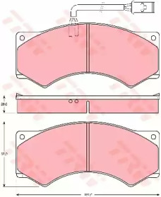 Комплект тормозных колодок, дисковый тормоз TRW GDB5054