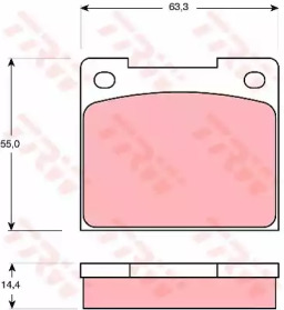 Комплект тормозных колодок, дисковый тормоз TRW GDB533