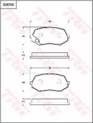 Комплект тормозных колодок, дисковый тормоз TRW GDB7243