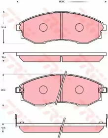 Комплект тормозных колодок, дисковый тормоз TRW GDB7614