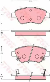 Комплект тормозных колодок, дисковый тормоз TRW GDB7683