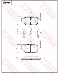 Комплект тормозных колодок, дисковый тормоз TRW GDB7729