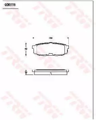 Комплект тормозных колодок, дисковый тормоз TRW GDB7778
