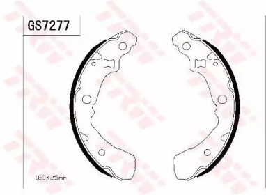 Комплект тормозных колодок TRW GS7277