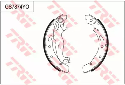 Комплект тормозных колодок, стояночная тормозная система TRW GS7874