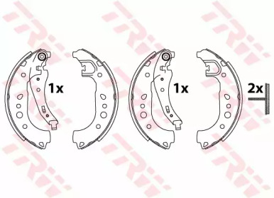 Комплект тормозных колодок TRW GS8862