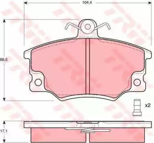 Комплект тормозов, дисковый тормозной механизм TRW GTD1026