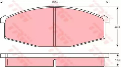 Комплект тормозов, дисковый тормозной механизм TRW GTD1067