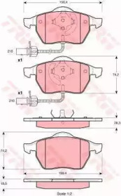 Комплект тормозов, дисковый тормозной механизм TRW GTD1093