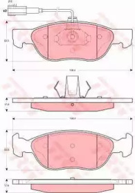 Комплект тормозов, дисковый тормозной механизм TRW GTD1106