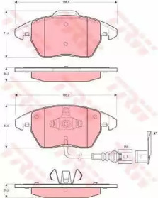 Комплект тормозов, дисковый тормозной механизм TRW GTD1142