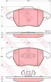 Комплект тормозов, дисковый тормозной механизм TRW GTD1147