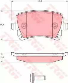 Комплект тормозов, дисковый тормозной механизм TRW GTD1149