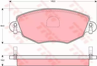 Комплект тормозов, дисковый тормозной механизм TRW GTD1160