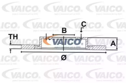 Тормозной диск VAICO V40-80027