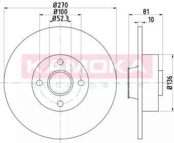 Тормозной диск KAMOKA 1031136