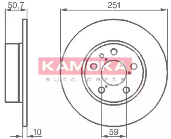 Тормозной диск KAMOKA 103134