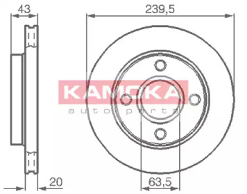 Тормозной диск KAMOKA 1031532