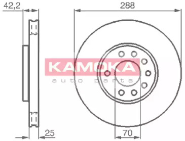 Тормозной диск KAMOKA 1031620