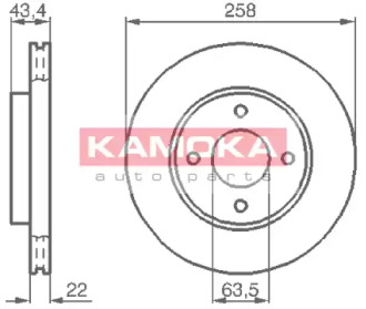 Тормозной диск KAMOKA 1032144