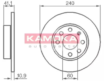 Тормозной диск KAMOKA 1032258