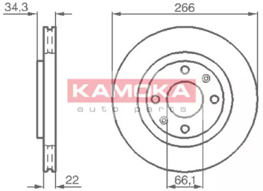 Тормозной диск KAMOKA 1032280