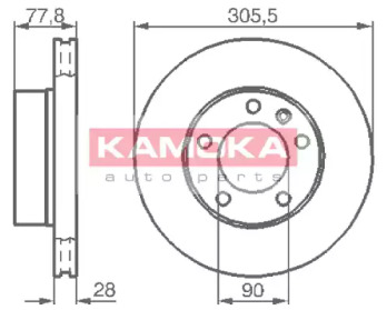 Тормозной диск KAMOKA 1032434