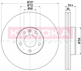 Тормозной диск KAMOKA 1032554